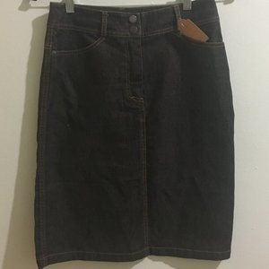 Long Denim Pencil Jean Skirt - Item#4
